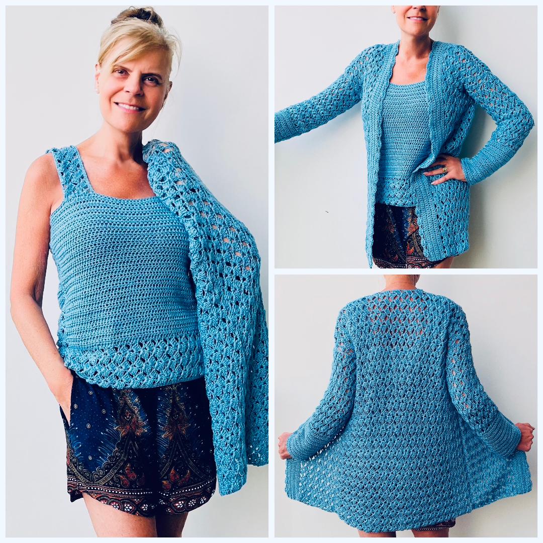 Serenity Glow Duo - Twinset - Crochet PATTERN - English USA- digital pdf