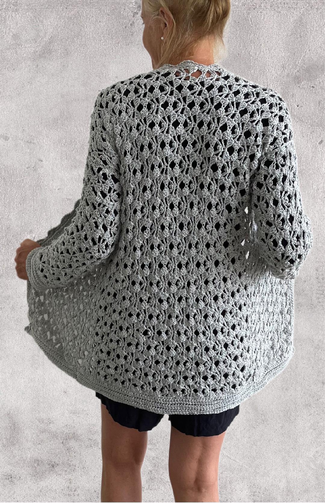 With or Without Cardigan - Crochet PATTERN - English USA - pdf