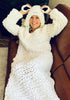 Snuggly Sheep Couch Cardigan - Crochet PATTERN - English US Terms - digital pdf