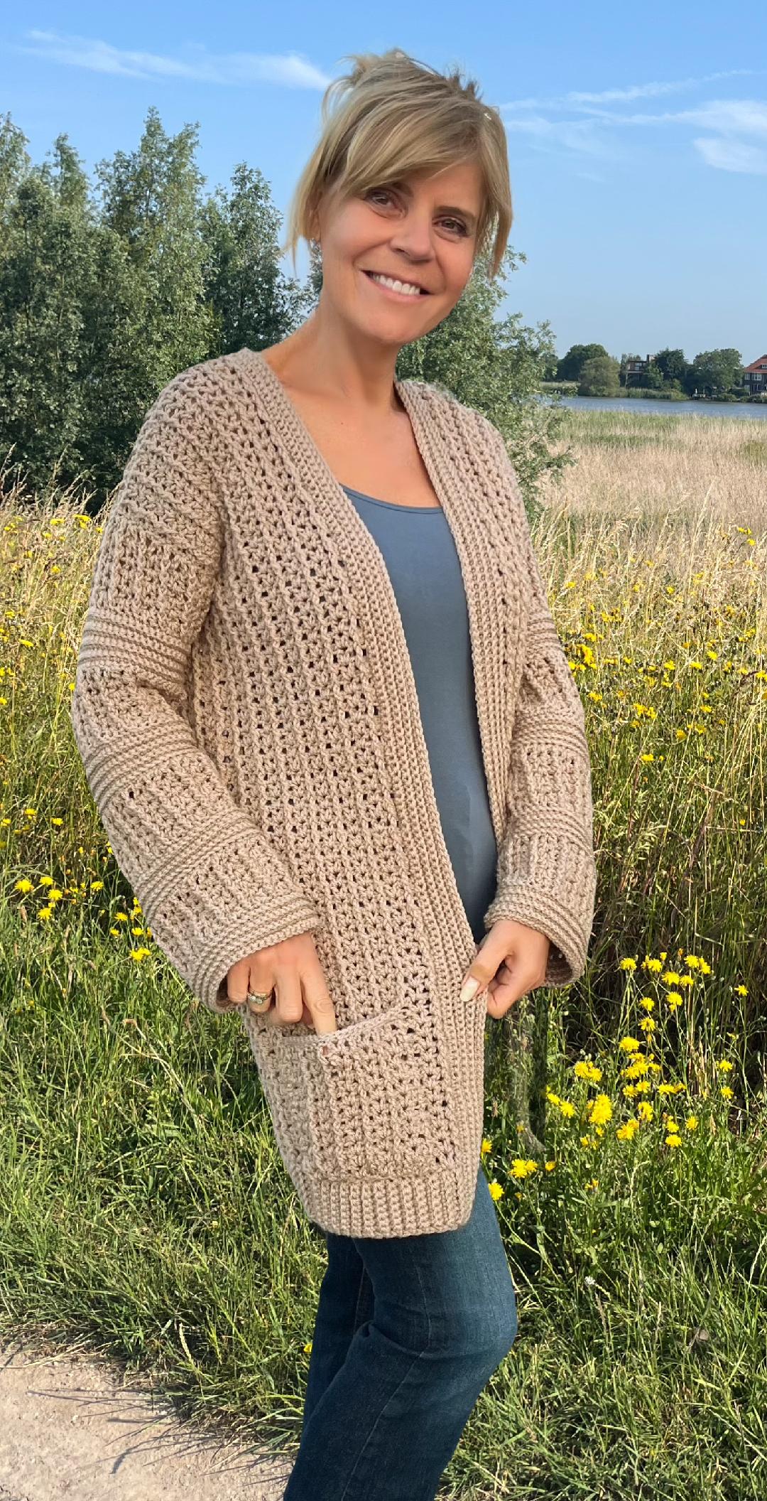 Cozy & Comfy - Sweater and Cardigan - Crochet PATTERN - English US Terms