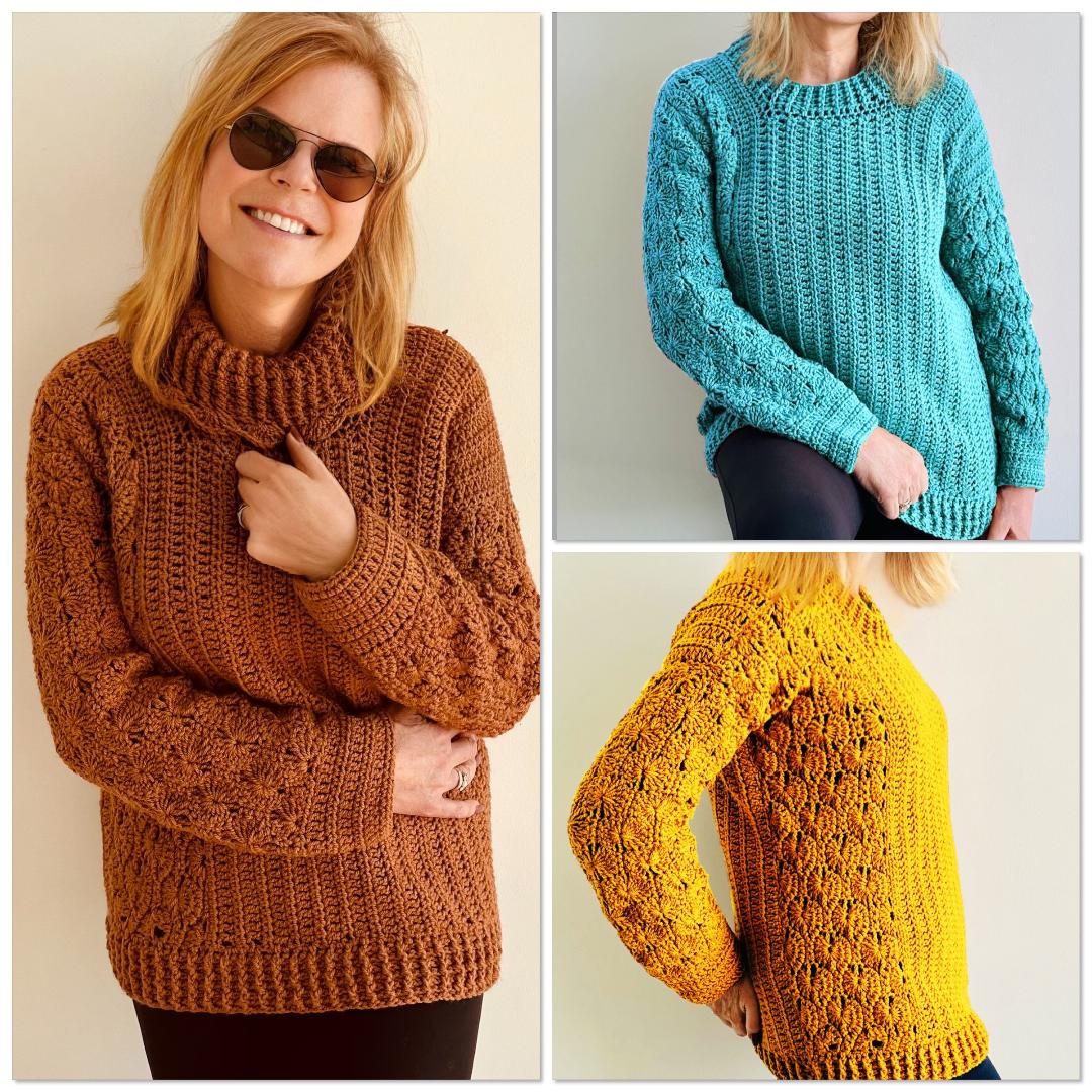 Cool Weather Sweater - Crochet PATTERN - English USA