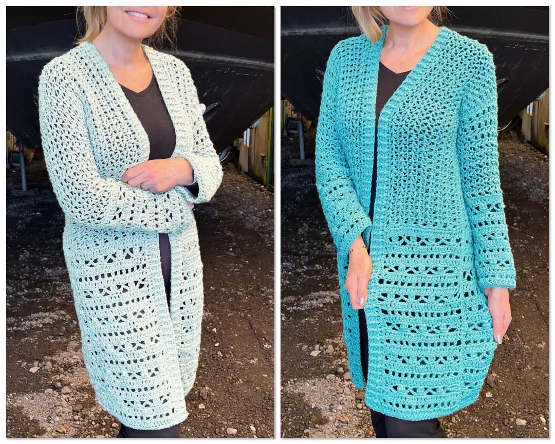 2B in Tune Cardigan - Crochet Pattern - English USA digital pdf file