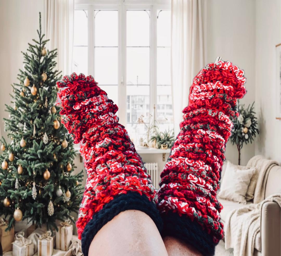 Santa's Favorite SOLE mates - Boots and Slippers - Crochet PATTERN - English US Terms