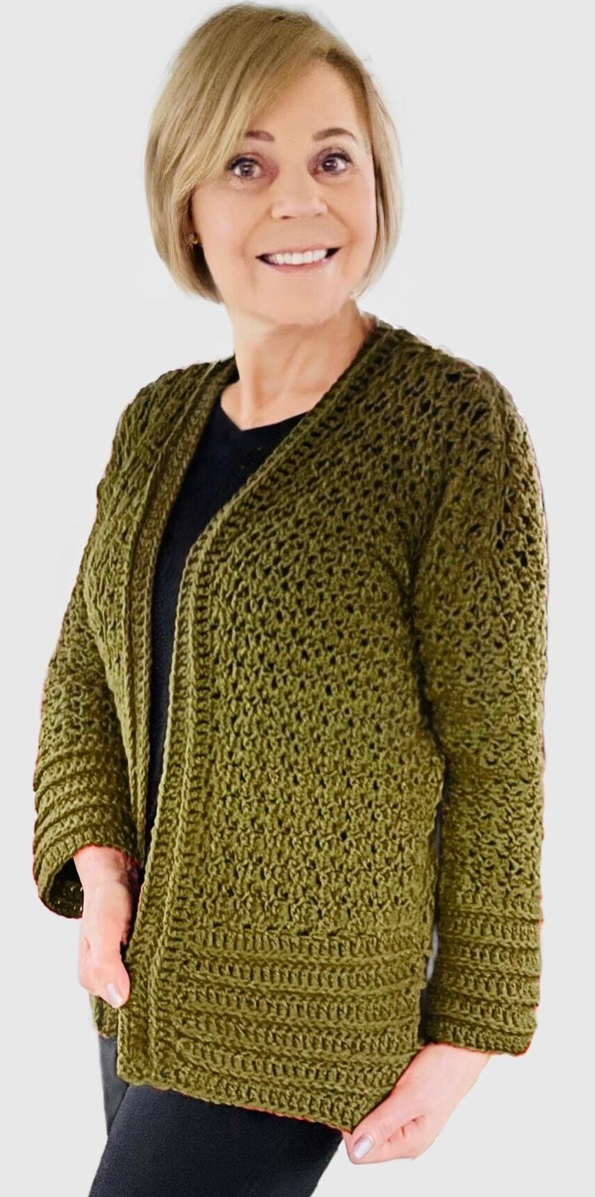 Warm Embrace Cardigan - Crochet PATTERN -English USA- Ditigal file