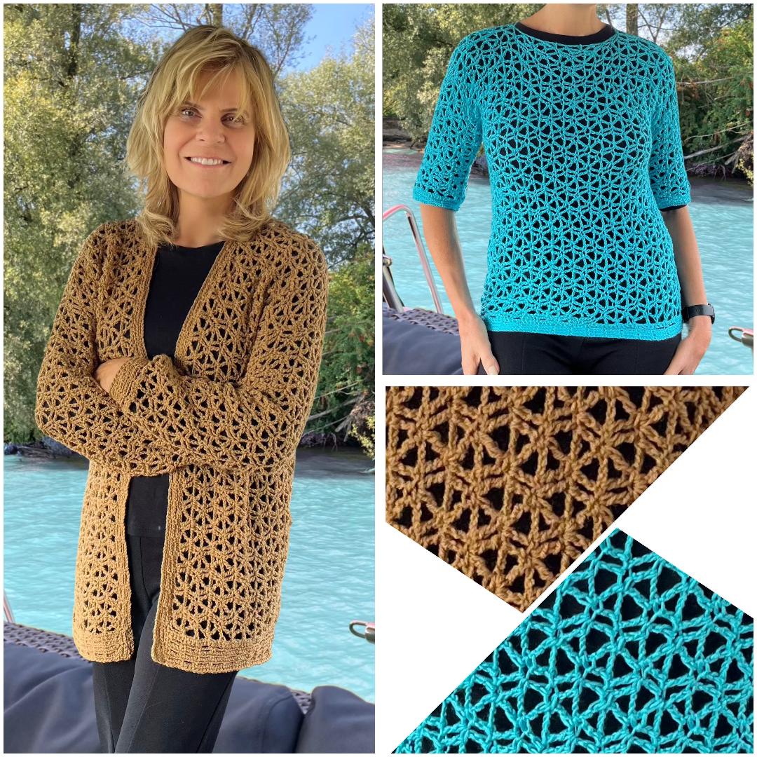 2 Lightweight Champions - Cardigan & Sweater Pattern - English US terms - digital pdf file