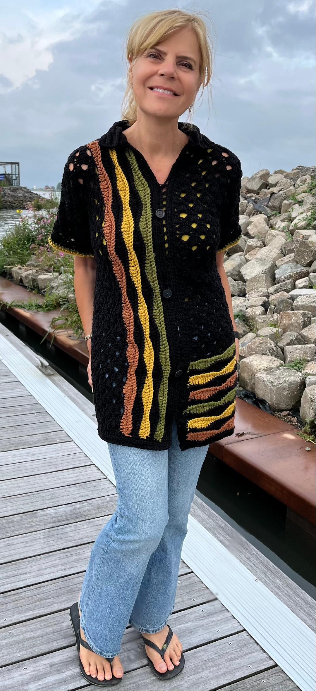 Ripple Rhythm Tunic- Crochet PATTERN - English US Terms - pdf