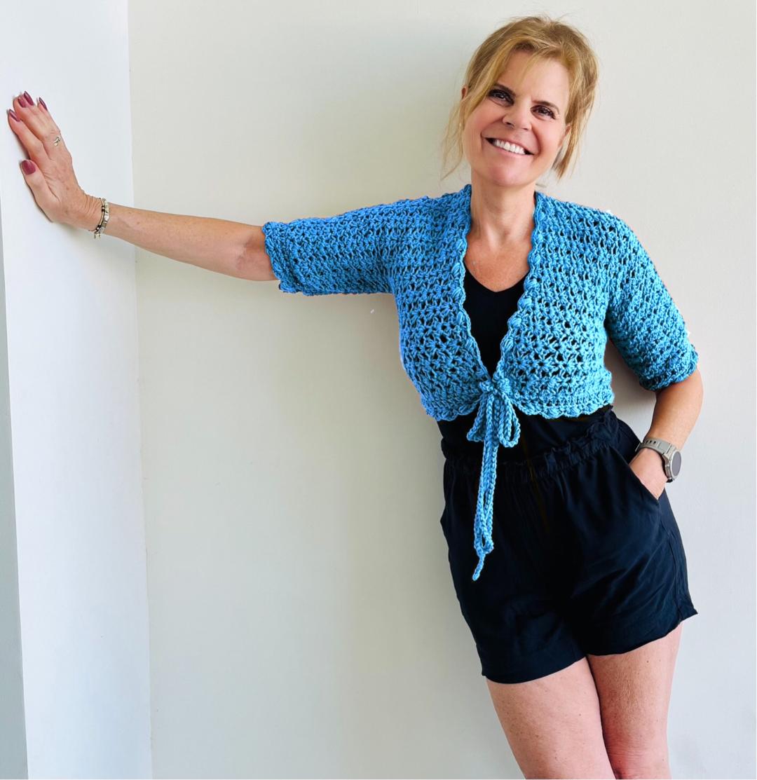 Coco Bolero - Short Cardigan - Crochet PATTERN - English USA - Digital PDF