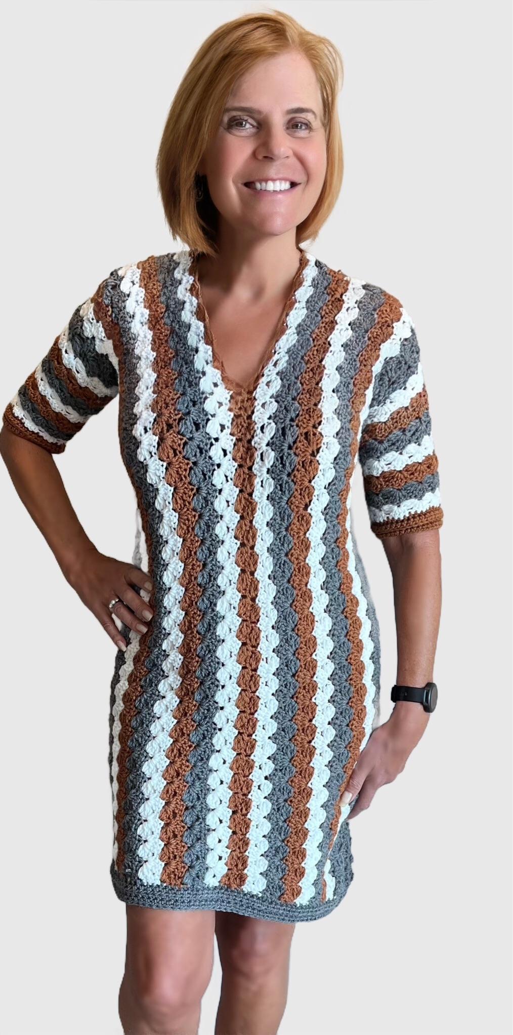 crochet sweater dress pattern Voguey Vibes Sweater Dress - Crochet Pattern - English US Terms