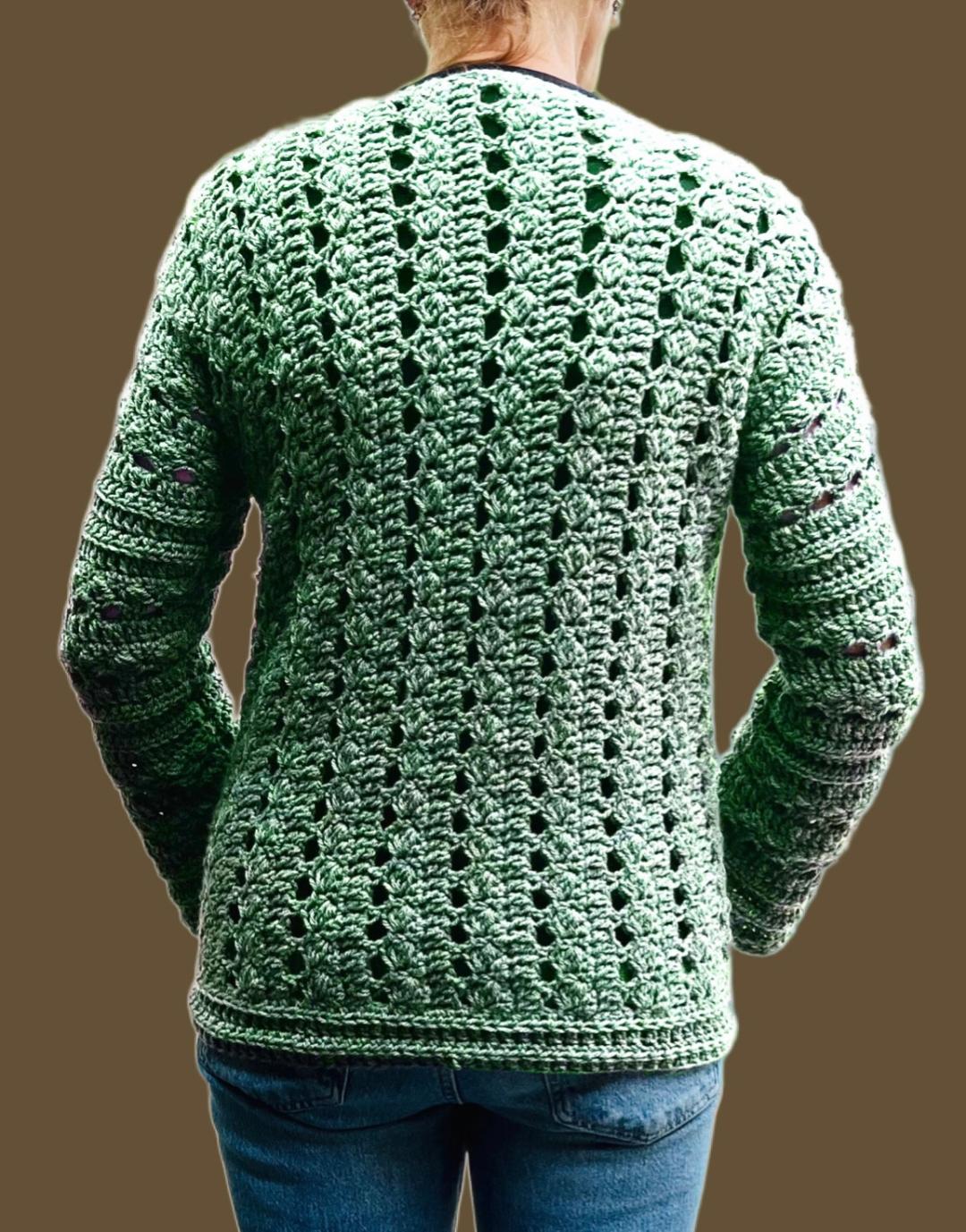 Jennifer & Juniper Crochet Pattern • Cardigan & Sweater Set • English US Terms - digital pdf