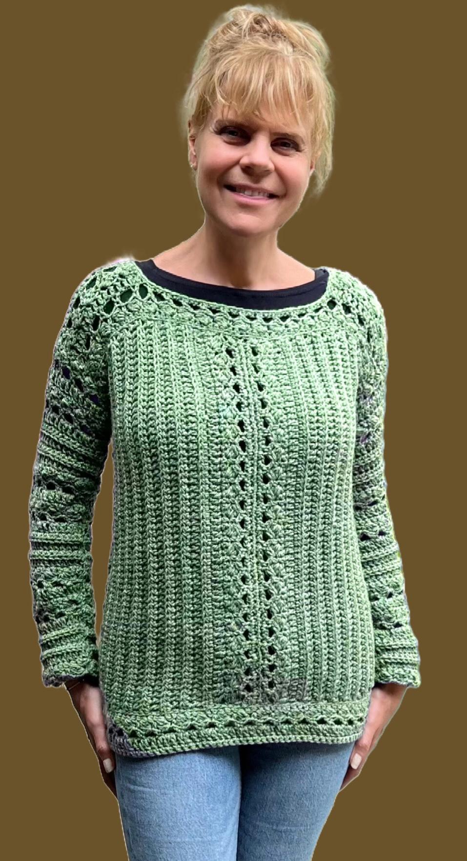 Jennifer & Juniper Crochet Pattern • Cardigan & Sweater Set • English US Terms - digital pdf
