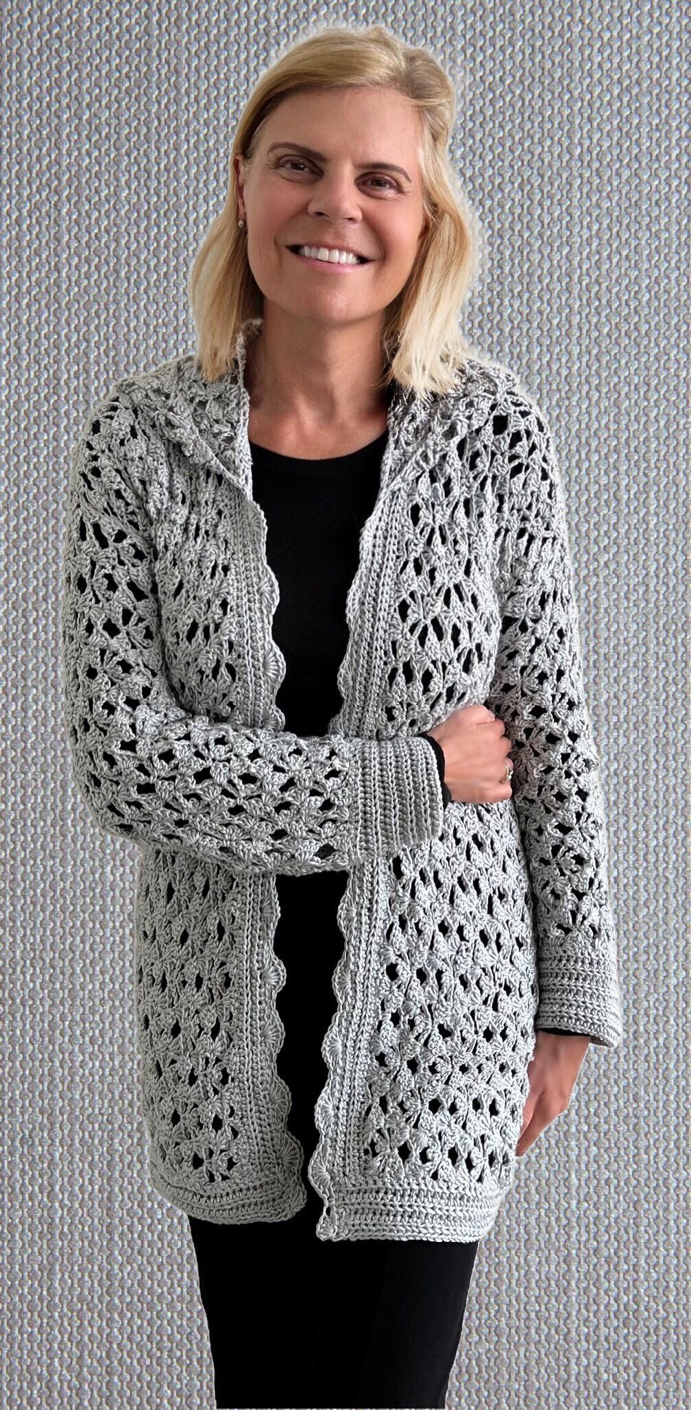 With or Without Cardigan - Crochet PATTERN - English USA - pdf