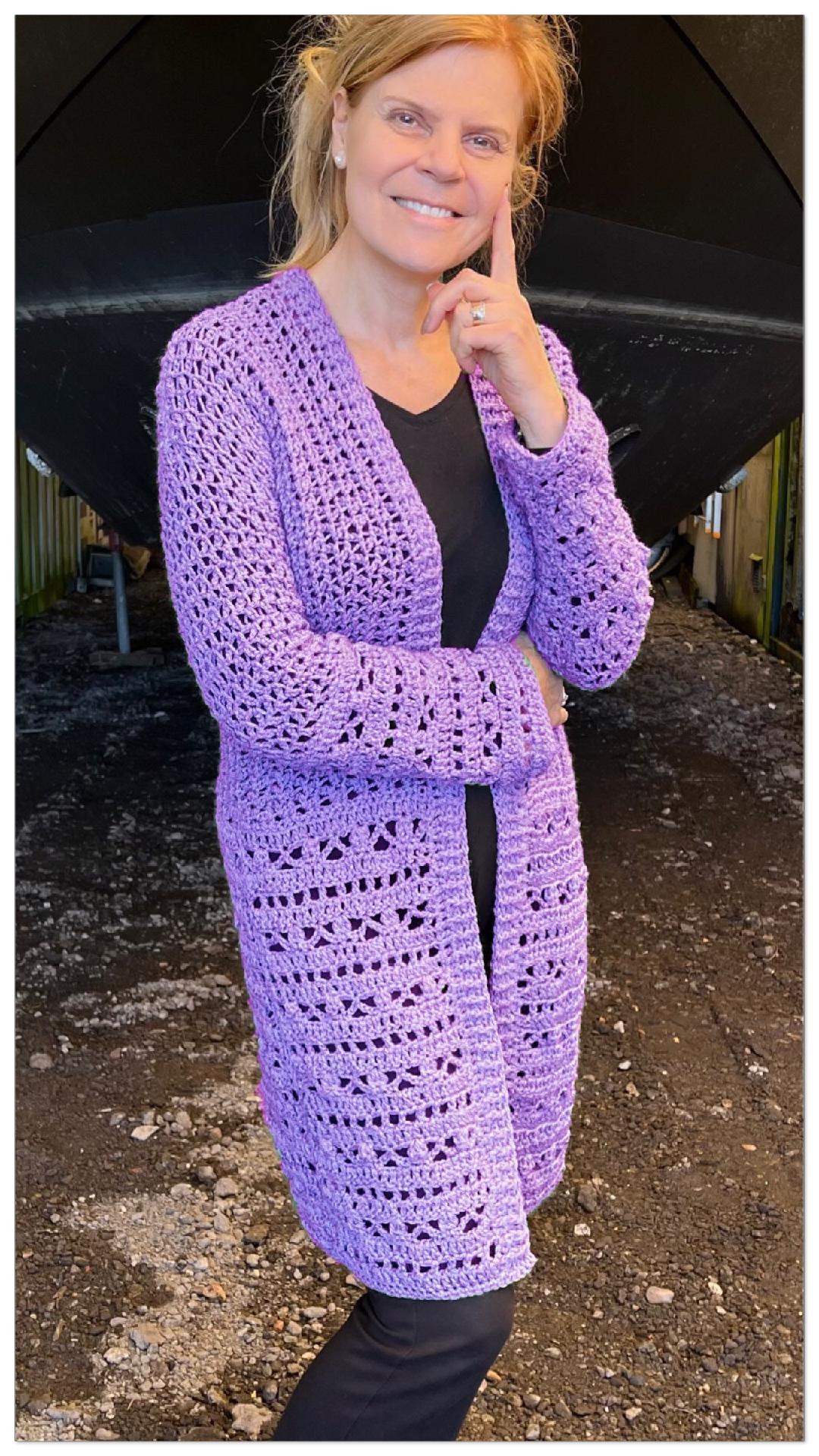 2B in Tune Cardigan - Crochet Pattern - English USA digital pdf file