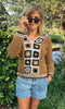 Toffee Trail Sweater - Crochet PATTERN - English US Terms - Digital pdf