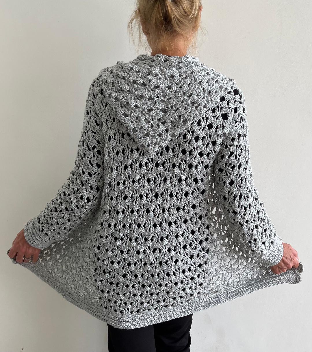 With or Without Cardigan - Crochet PATTERN - English USA - pdf