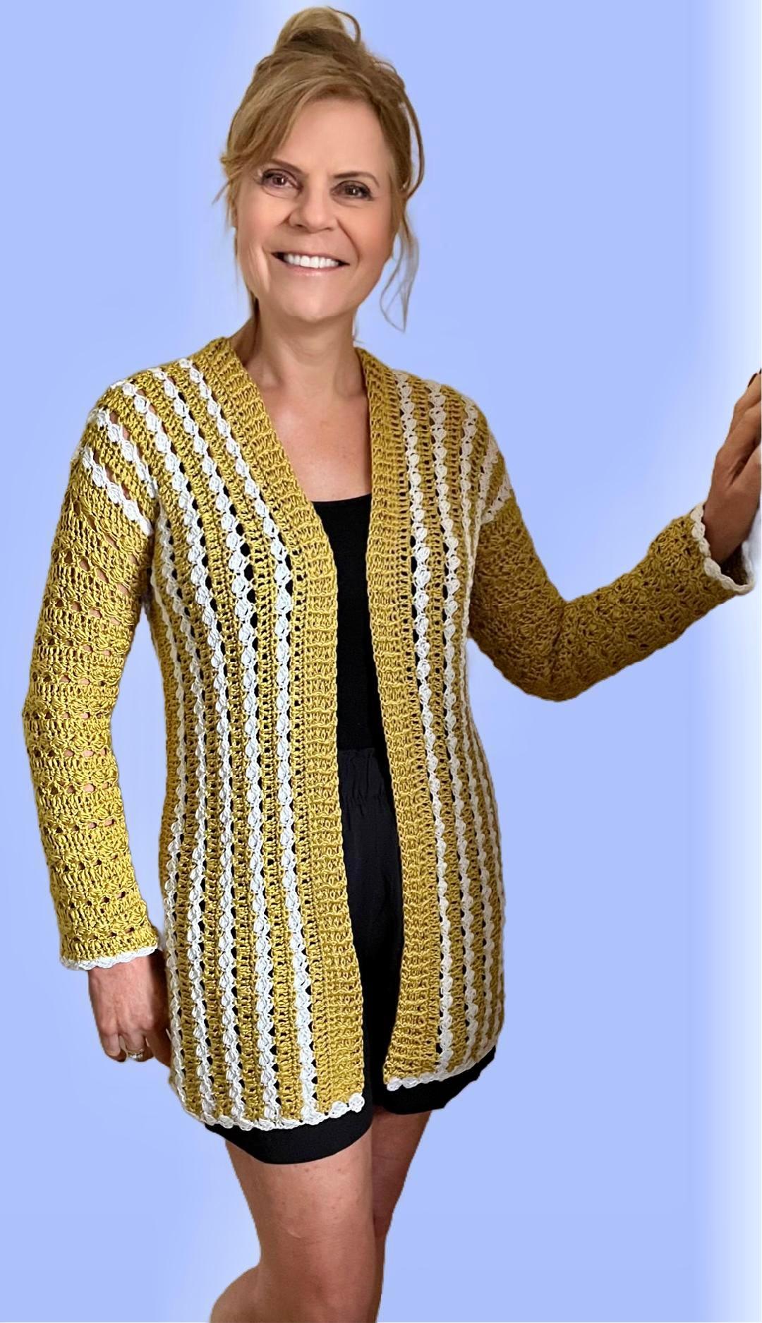 Glow Cardi Glow-Crochet Cardigan-English US