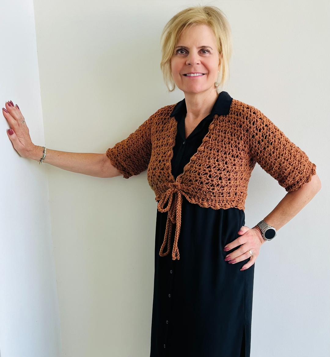 Coco Bolero - Short Cardigan - Crochet PATTERN - English USA - Digital PDF