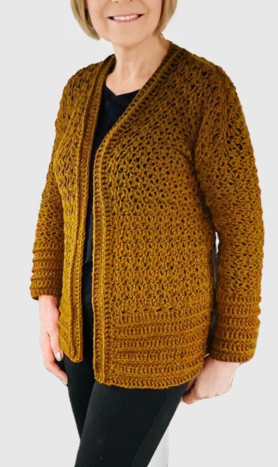 Warm Embrace Cardigan - Crochet PATTERN -English USA- Ditigal file