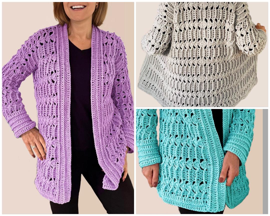 Arlo Rose Cardi - Crochet Pattern USA