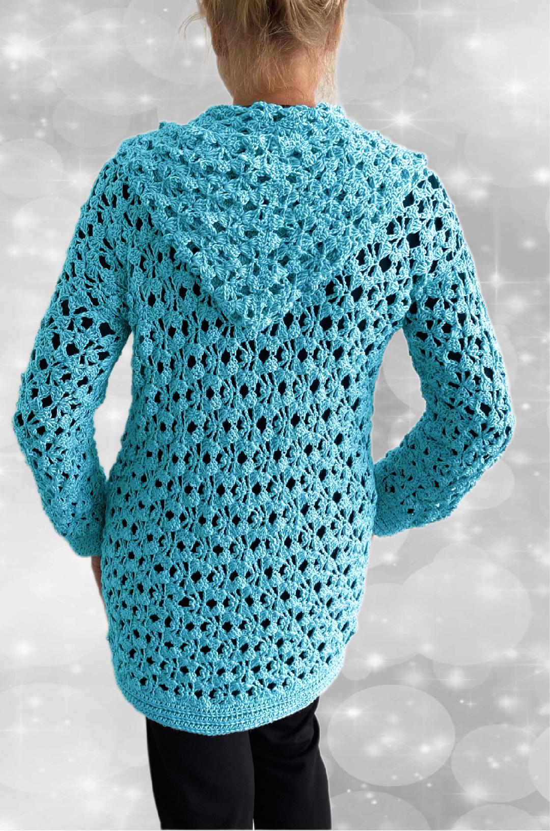 With or Without Cardigan - Crochet PATTERN - English USA - pdf