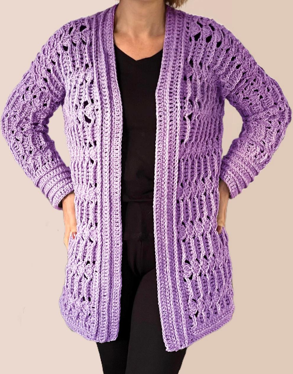 Arlo Rose Cardi - Crochet Pattern USA