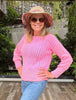 Tickled Pink Sweater - with bonus Yoga Zen socks Pattern - Crochet PATTERNS - English US terms