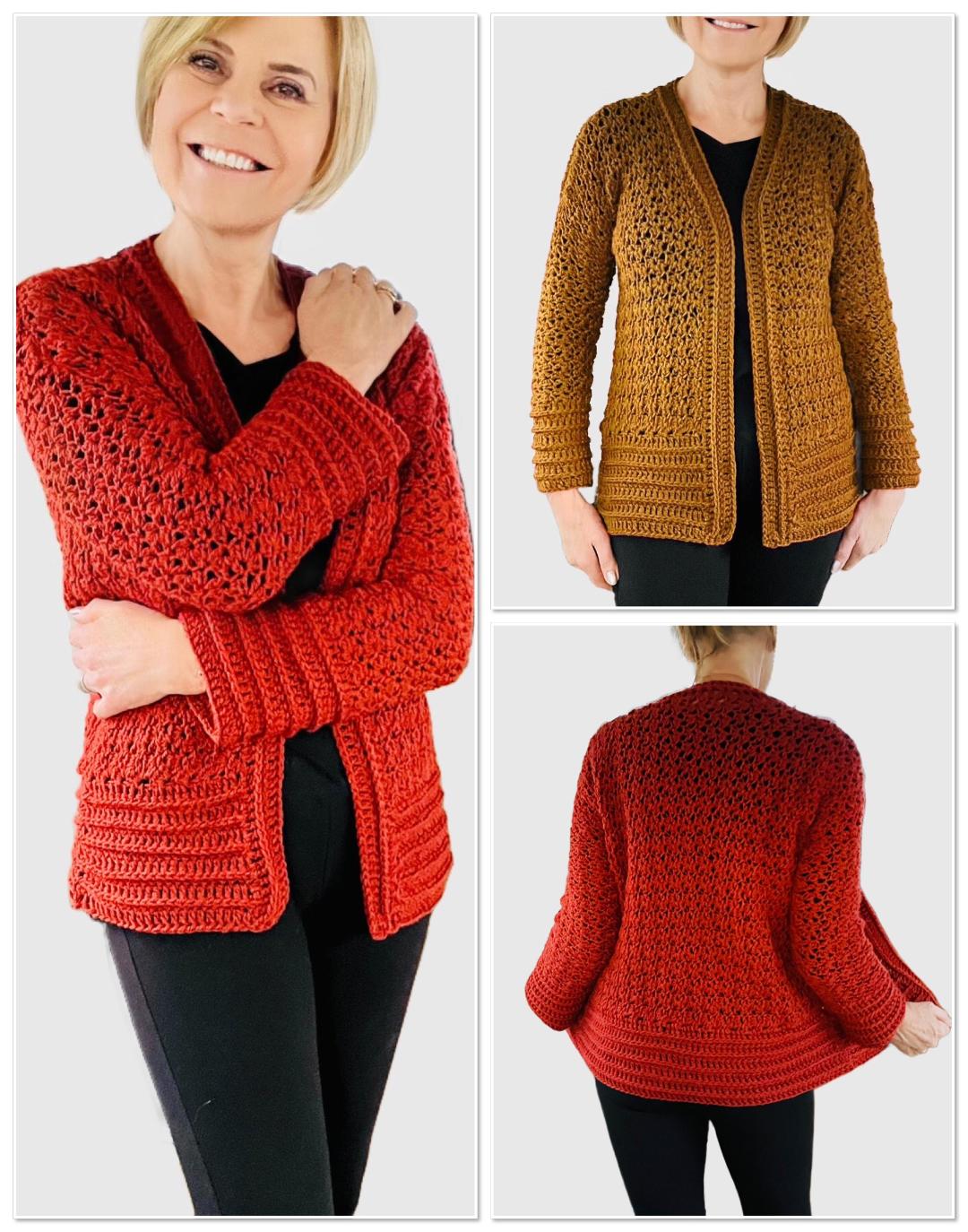 Warm Embrace Cardigan - Crochet PATTERN -English USA- Ditigal file