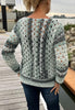 Sage Symphony Sweater (plus matching hat) - Crochet PATTERN - English US Terms
