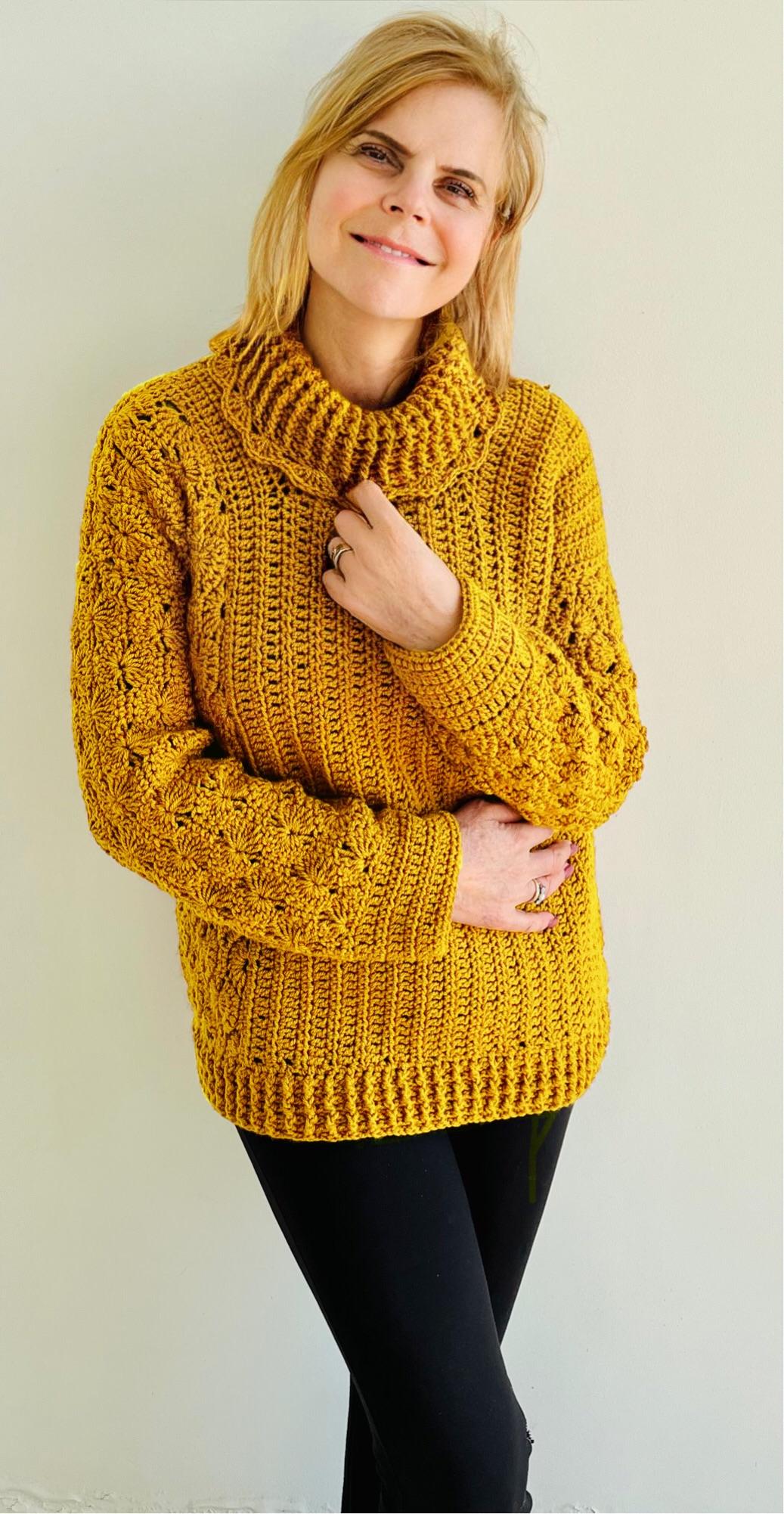 Cool Weather Sweater - Crochet PATTERN - English USA