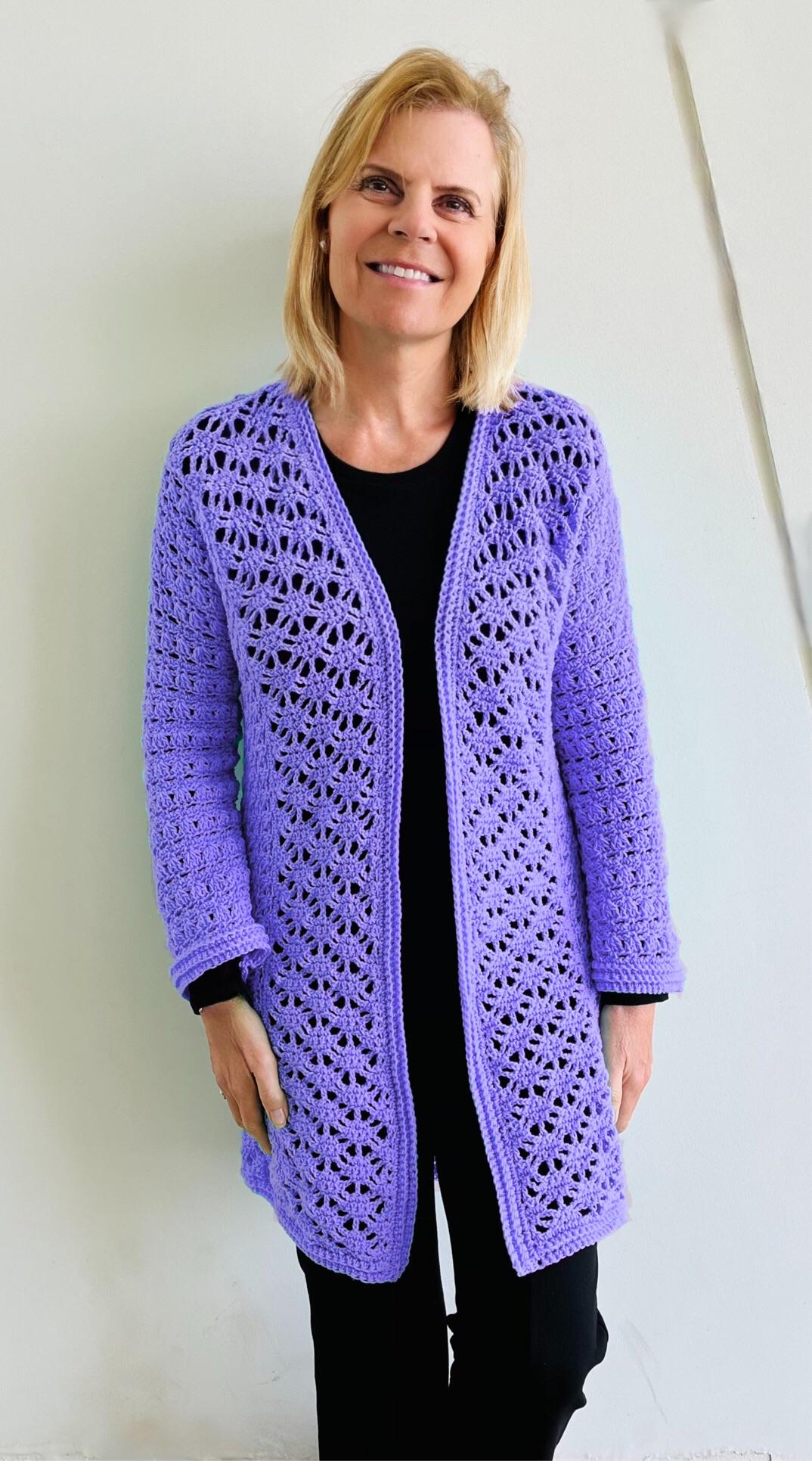 Surrounded By Stars - Cardigan - Crochet PATTERN - English USA -digital pdf
