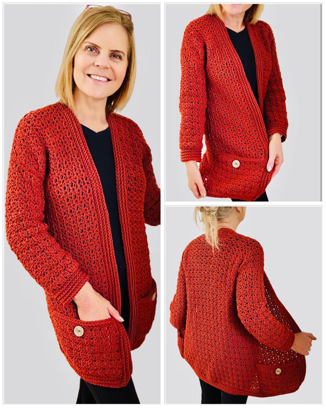 Warm Energy Cardi - Crochet PATTERN - digital pdf file