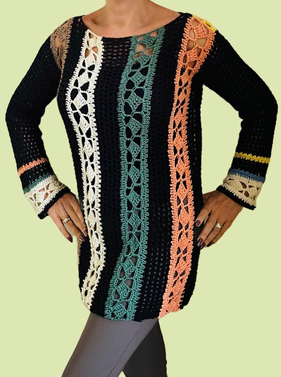 Dynamic Tunic - Crochet PATTERN English US terms