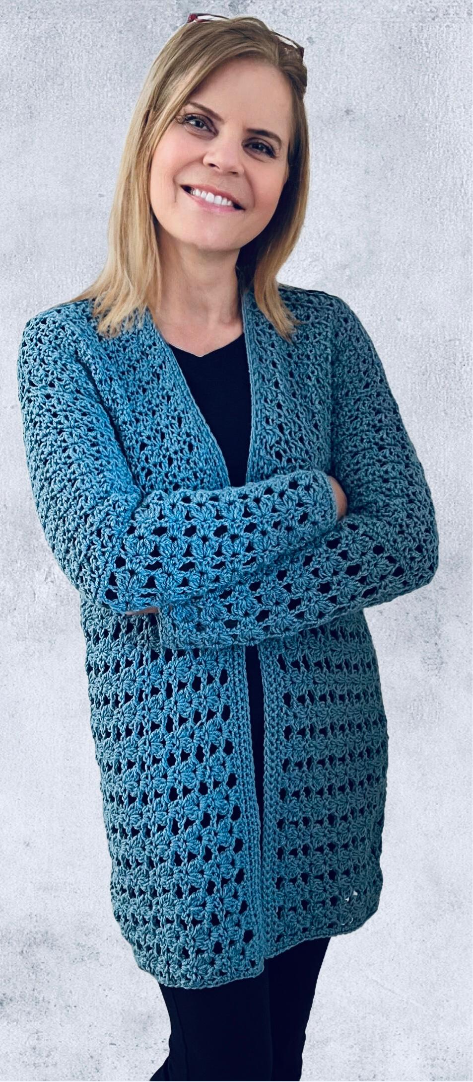 Serenity Cardi - Crochet pattern - English USA - digital download