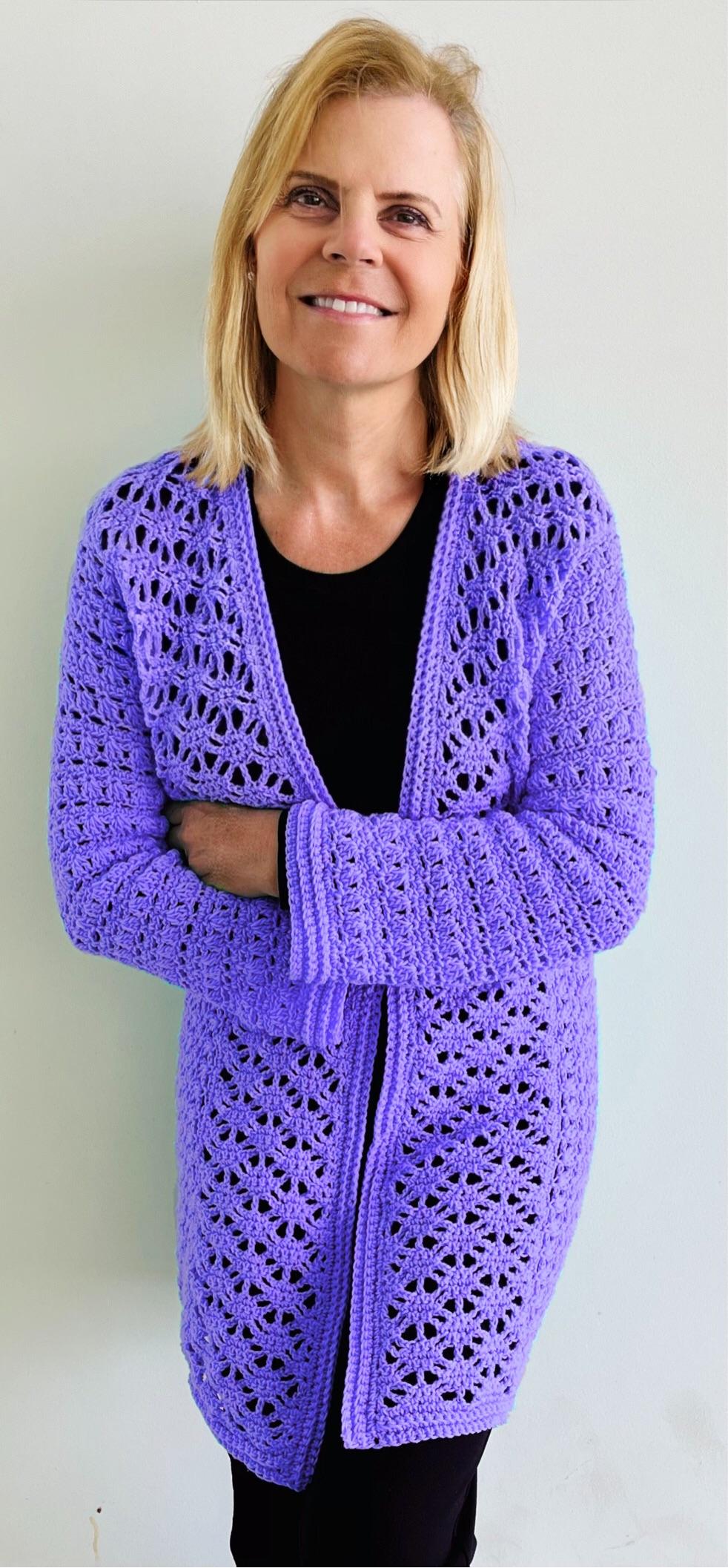Surrounded By Stars - Cardigan - Crochet PATTERN - English USA -digital pdf