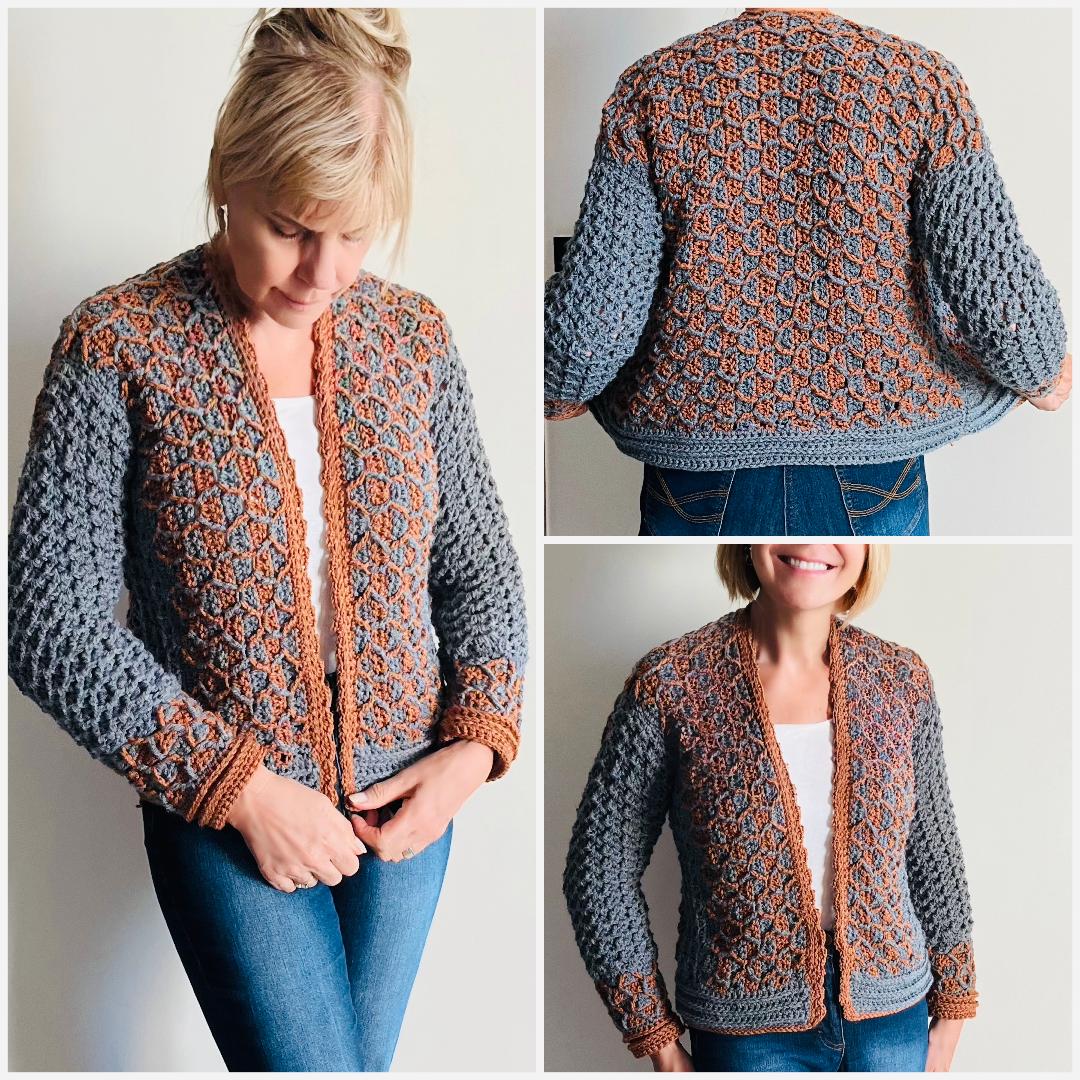 Buzzy Bee Cardi - Crochet PATTERN - English US Terms - Digital pdf