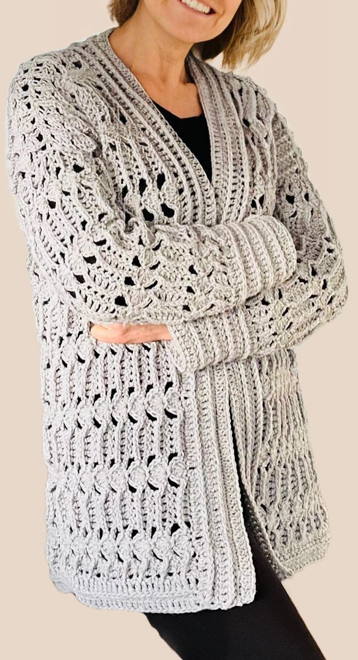 Arlo Rose Cardi - Crochet Pattern USA