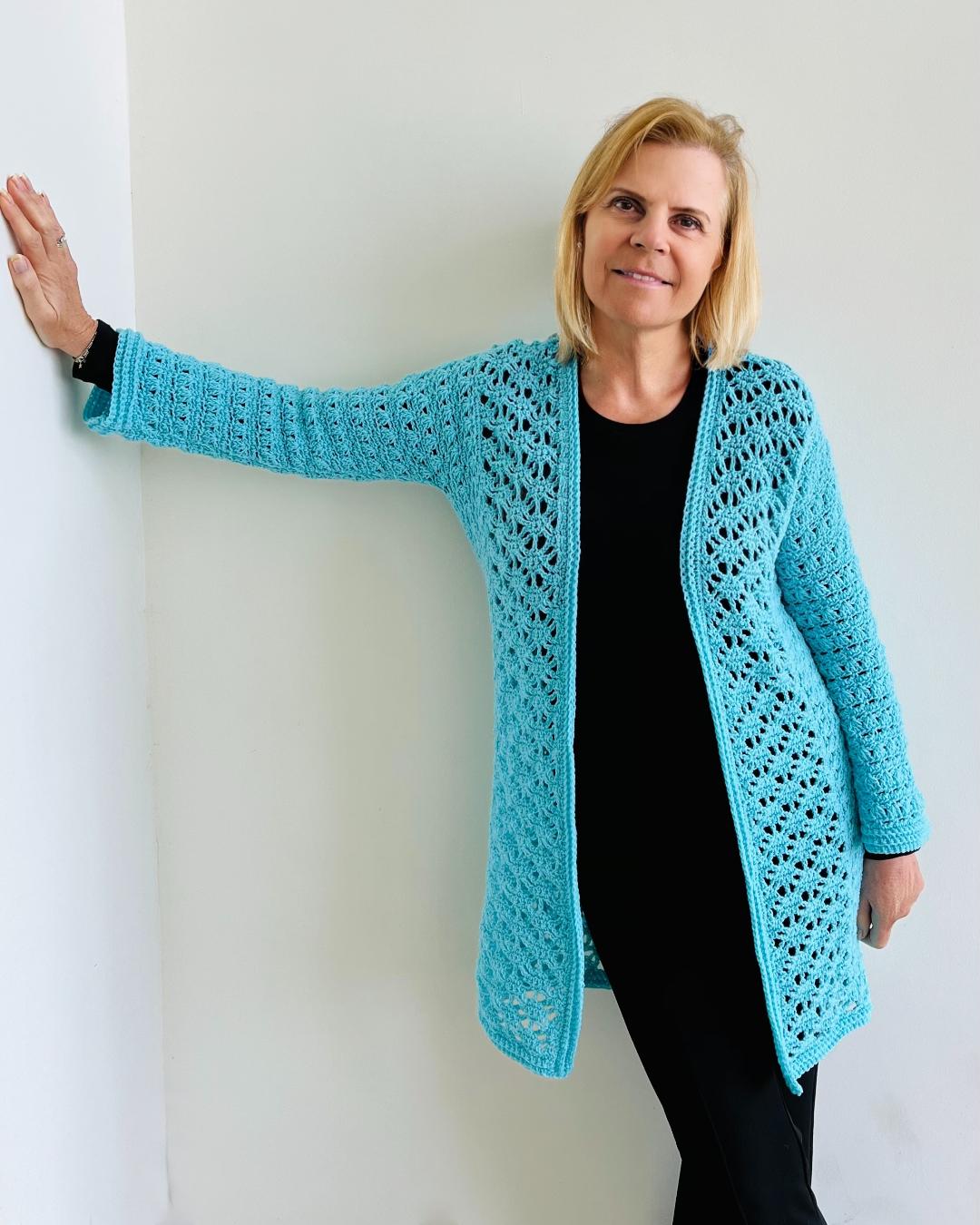 Surrounded By Stars - Cardigan - Crochet PATTERN - English USA -digital pdf