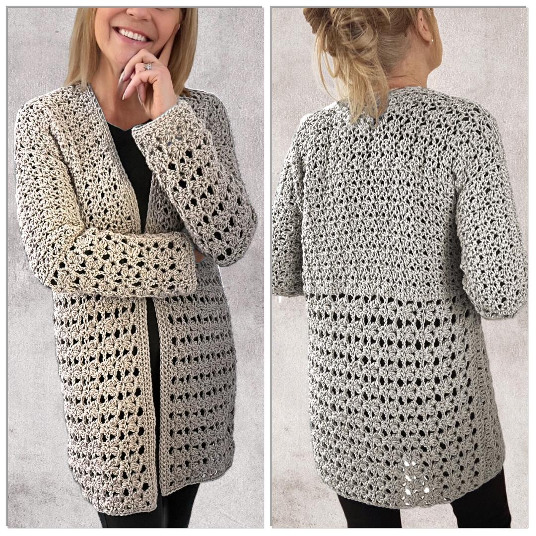 Serenity Cardi - Crochet pattern - English USA - digital download