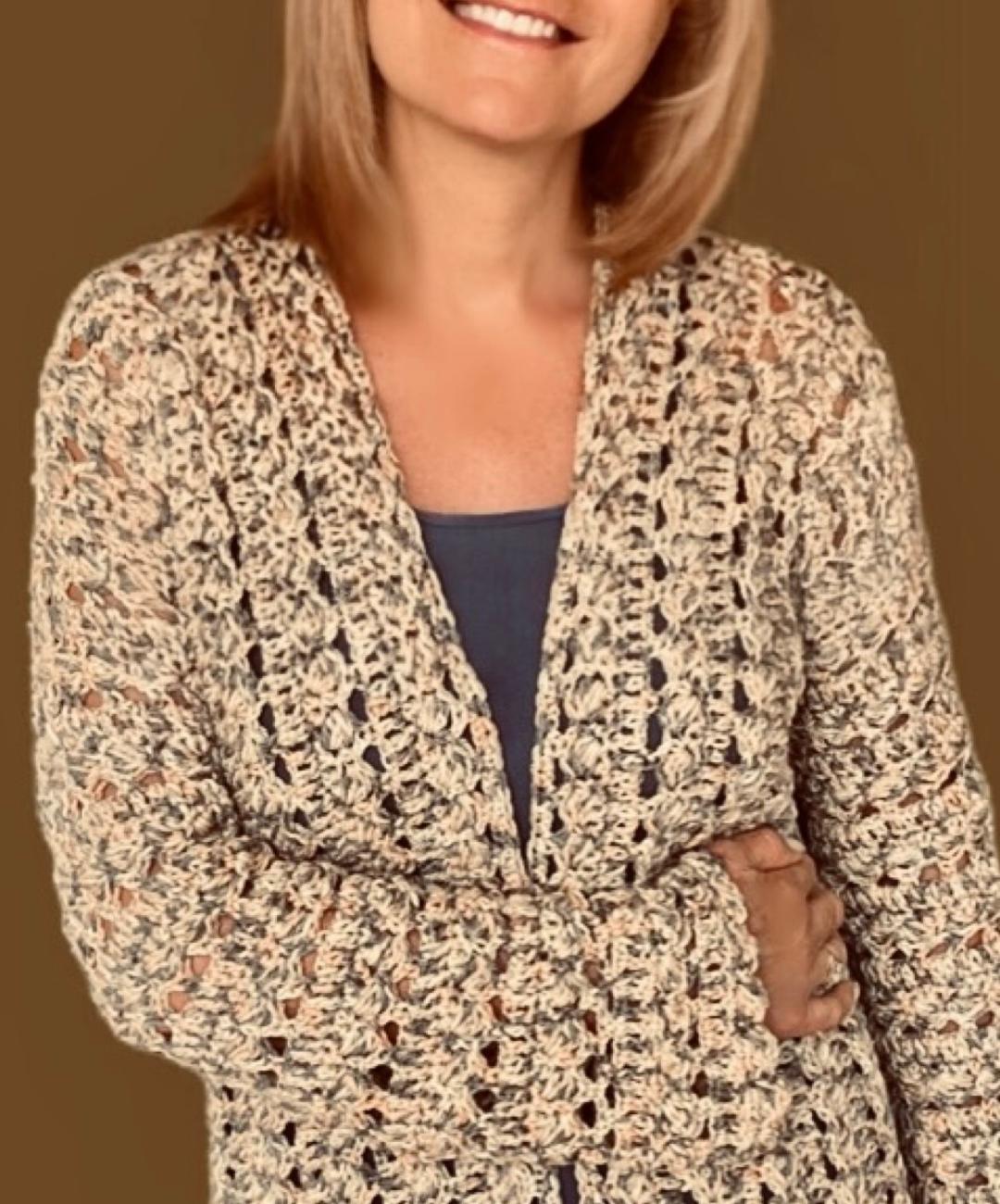 Jennifer & Juniper Crochet Pattern • Cardigan & Sweater Set • English US Terms - digital pdf