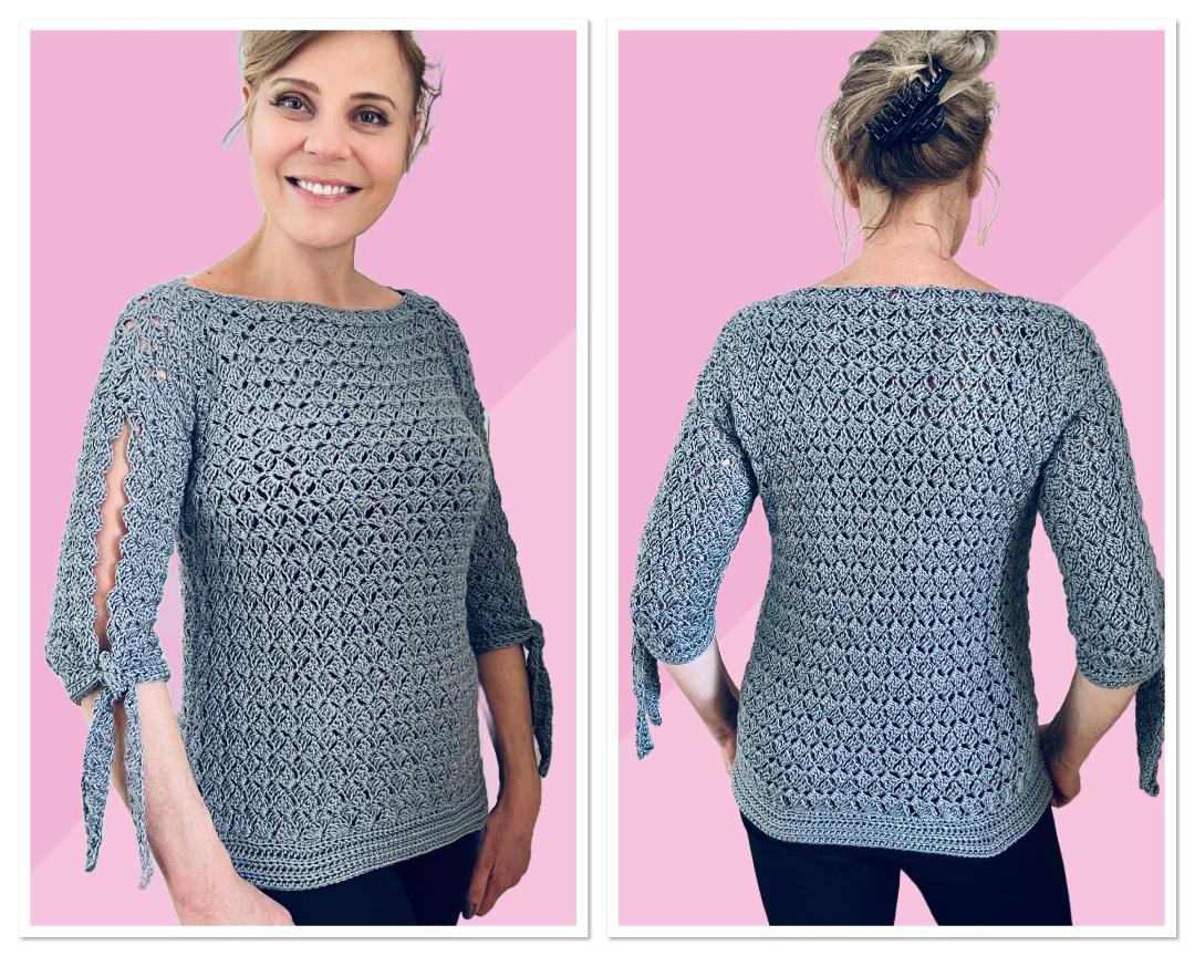 Ace up my Sleeve Sweater - Crochet Pattern - English US