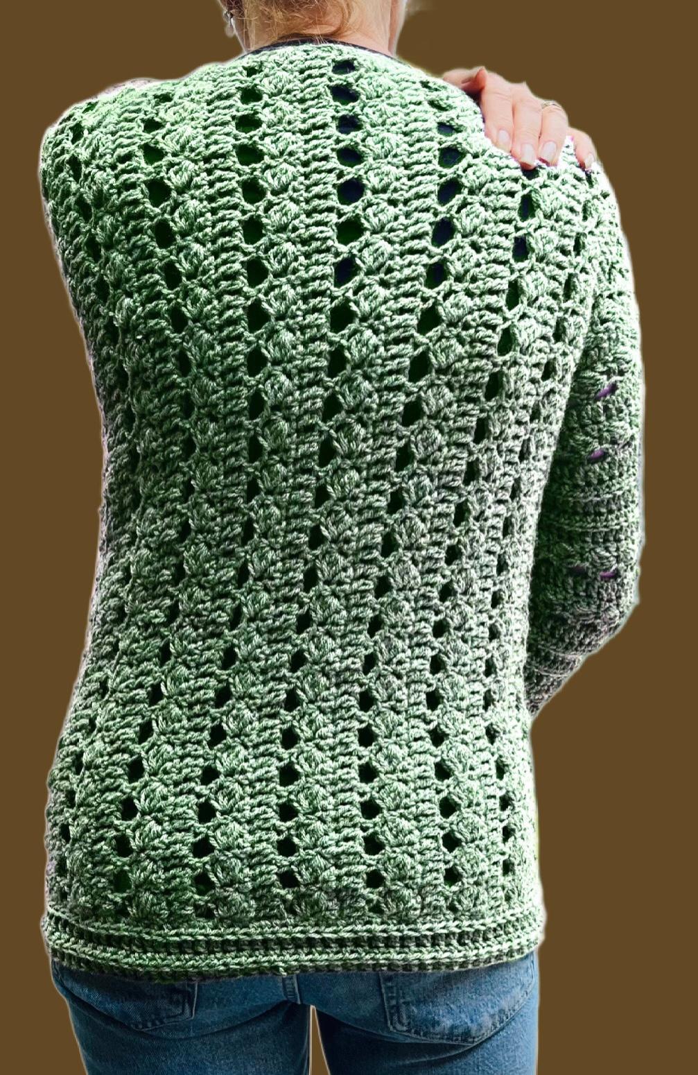 Jennifer & Juniper Crochet Pattern • Cardigan & Sweater Set • English US Terms - digital pdf