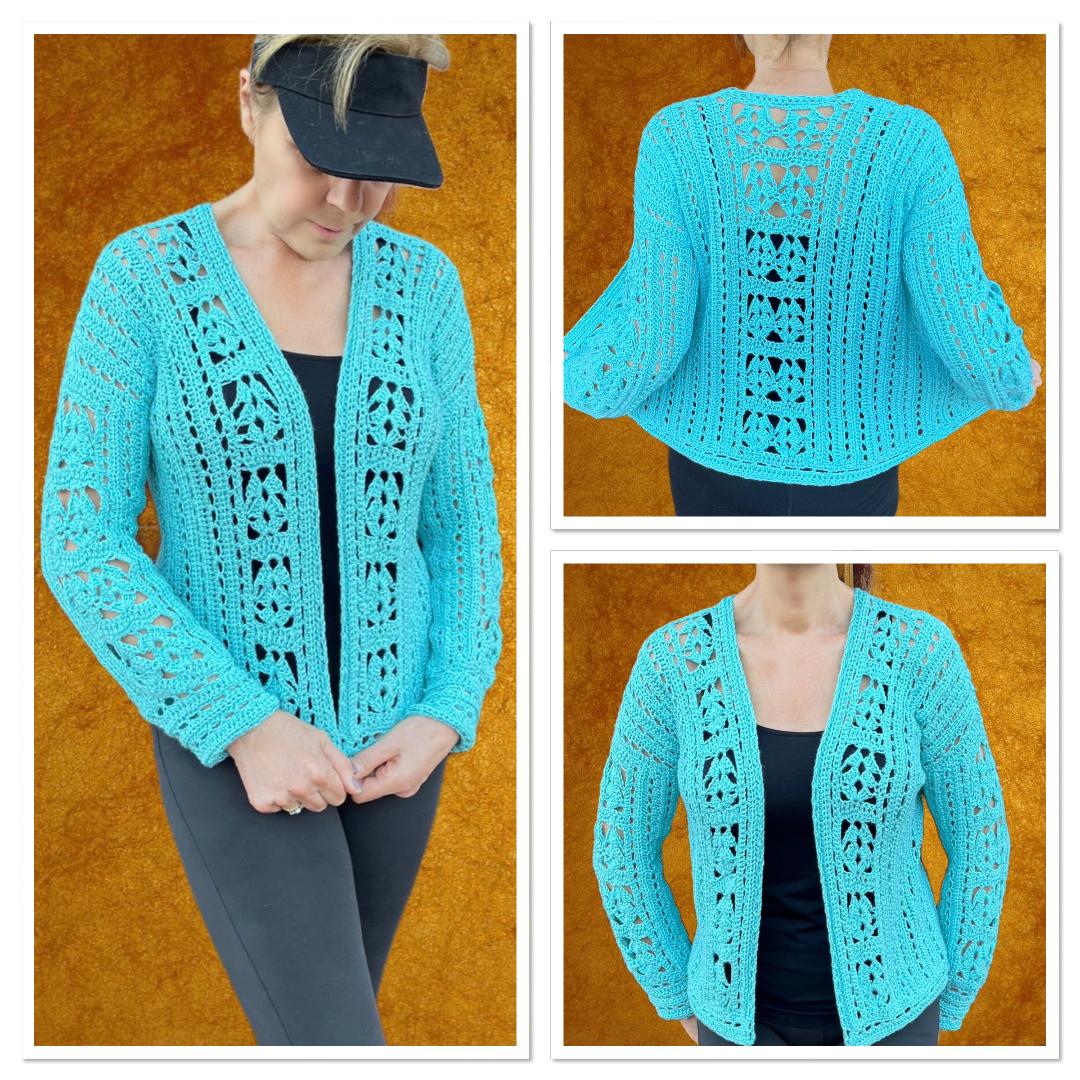 Pretty Cardi - Crochet Cardigan - PATTERN - English US