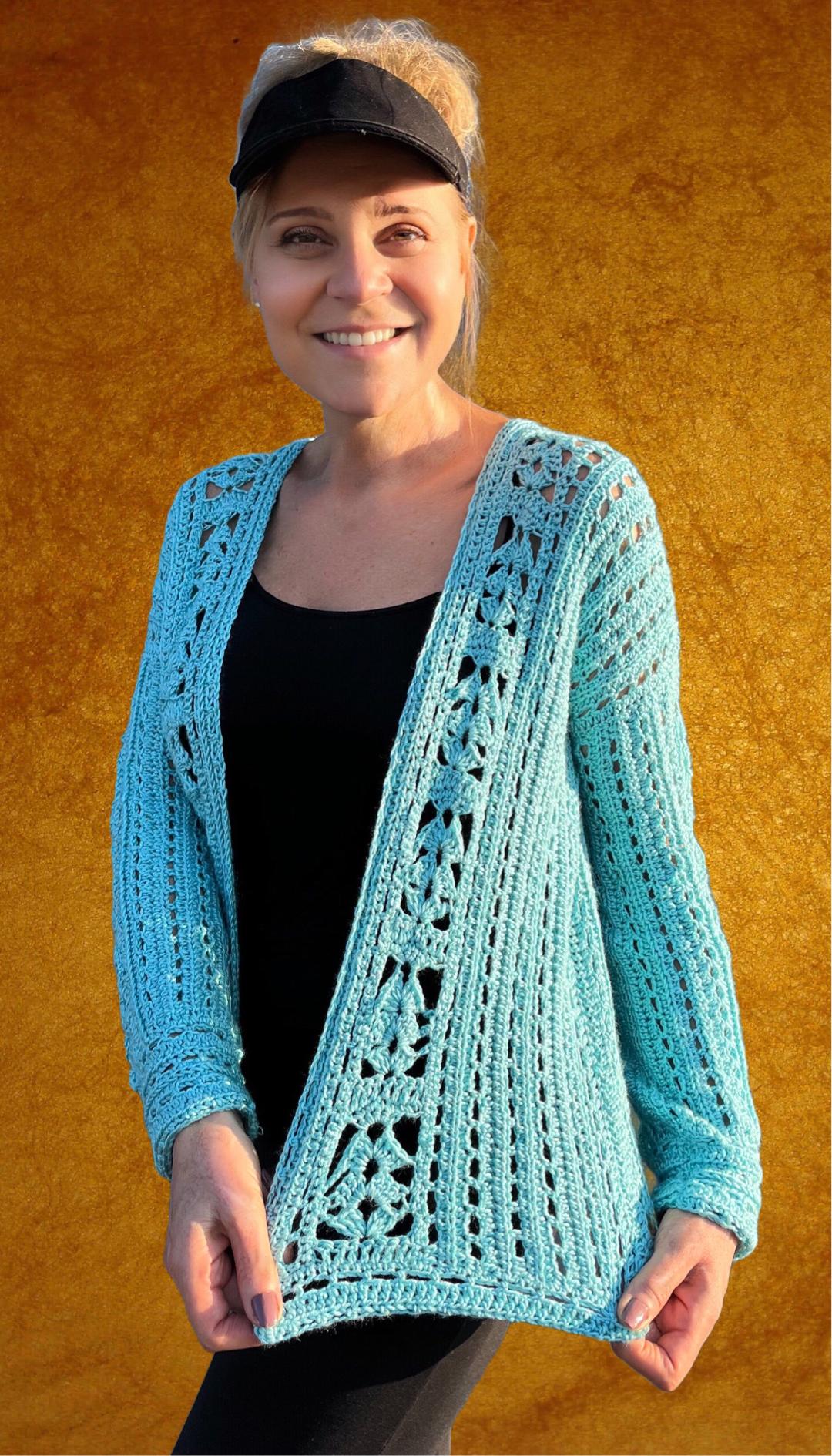 Pretty Cardi - Crochet Cardigan - PATTERN - English US