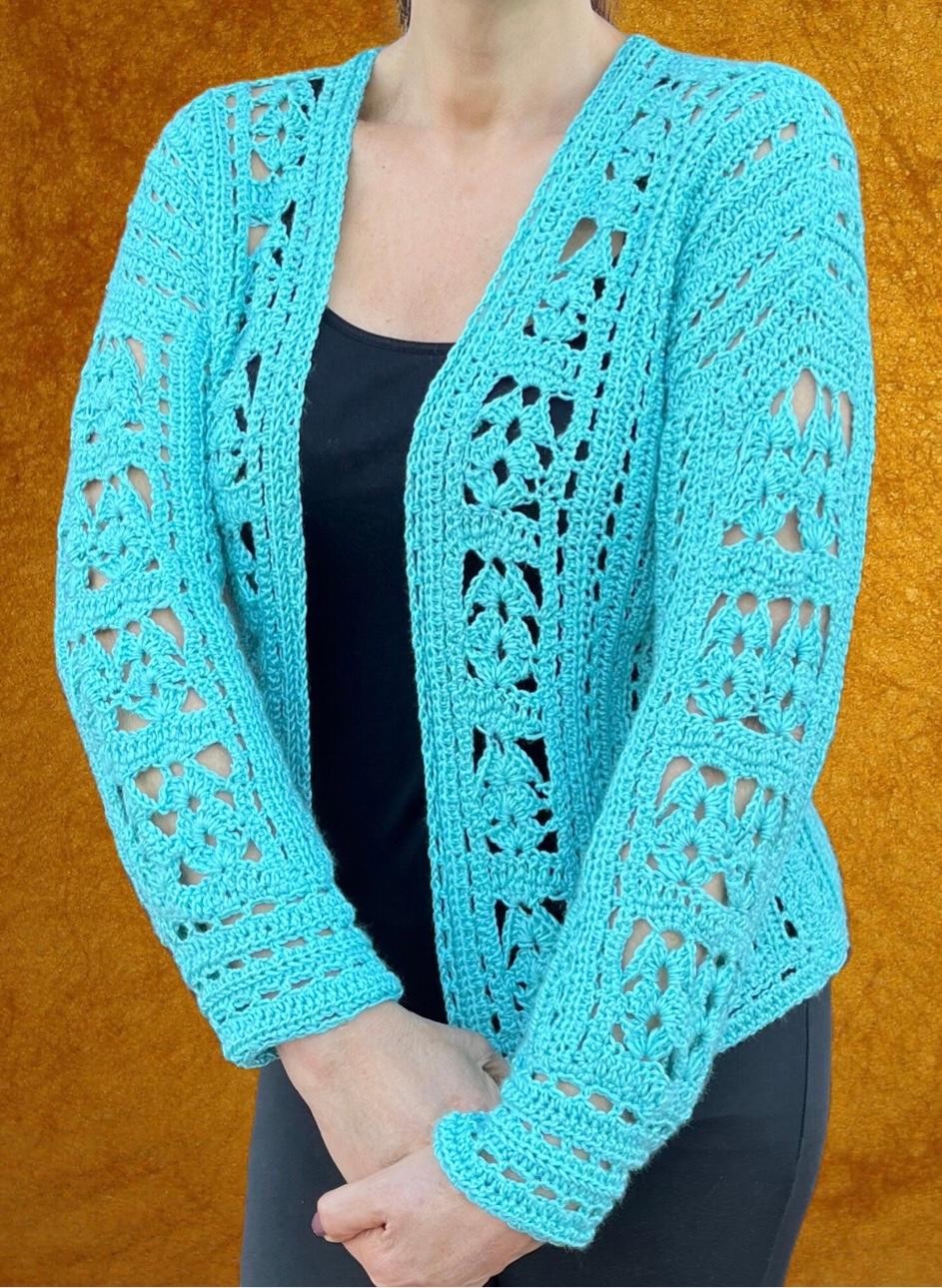 Pretty Cardi - Crochet Cardigan - PATTERN - English US