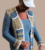 Jenny Squares Cardigan + Top - Crochet PATTERNS - English US Terms - digital pdf