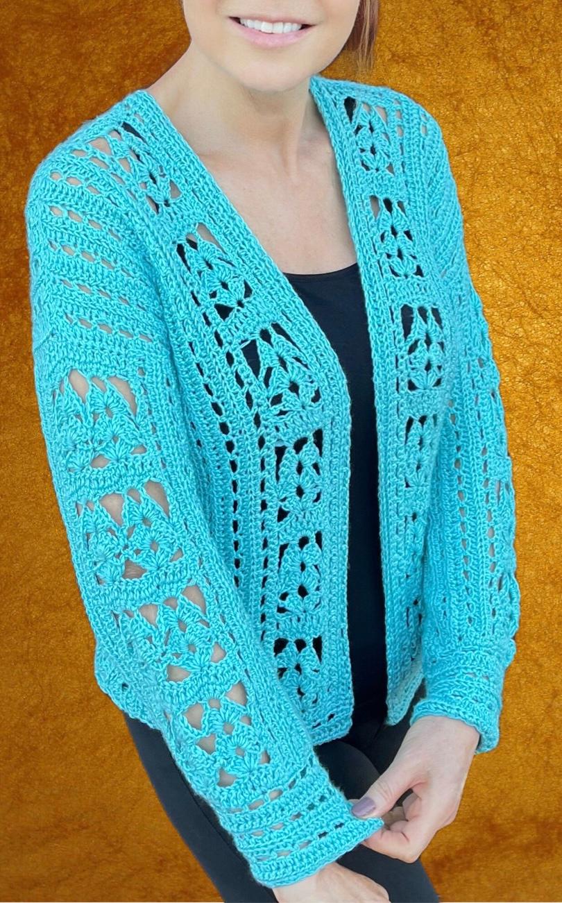 Pretty Cardi - Crochet Cardigan - PATTERN - English US