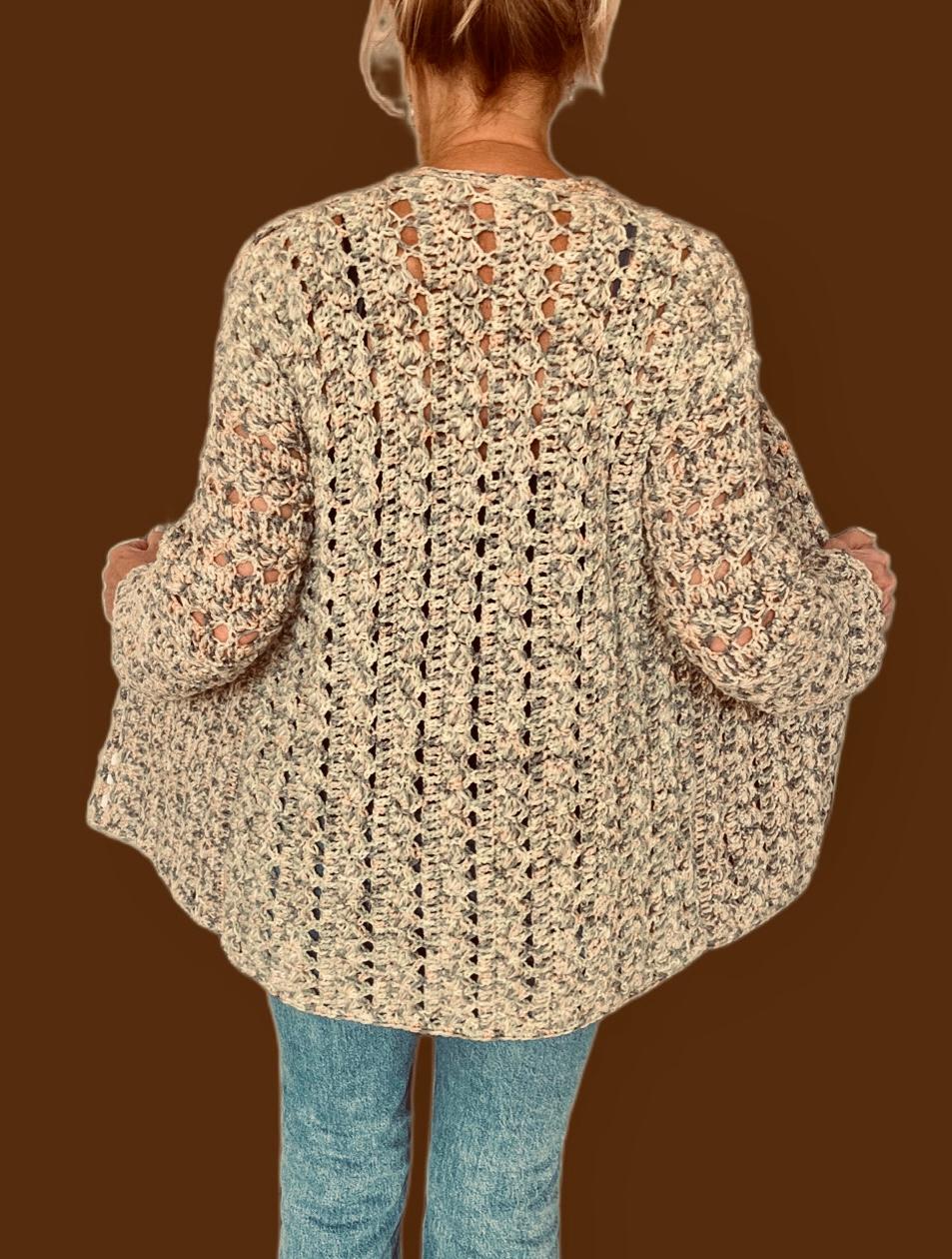 Jennifer & Juniper Crochet Pattern • Cardigan & Sweater Set • English US Terms - digital pdf